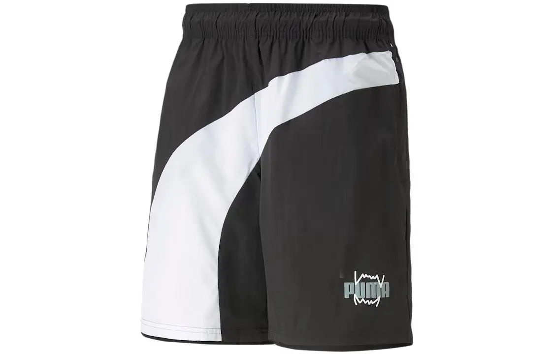 PUMA Basketball Shorts Men's Black White Moderate Other
