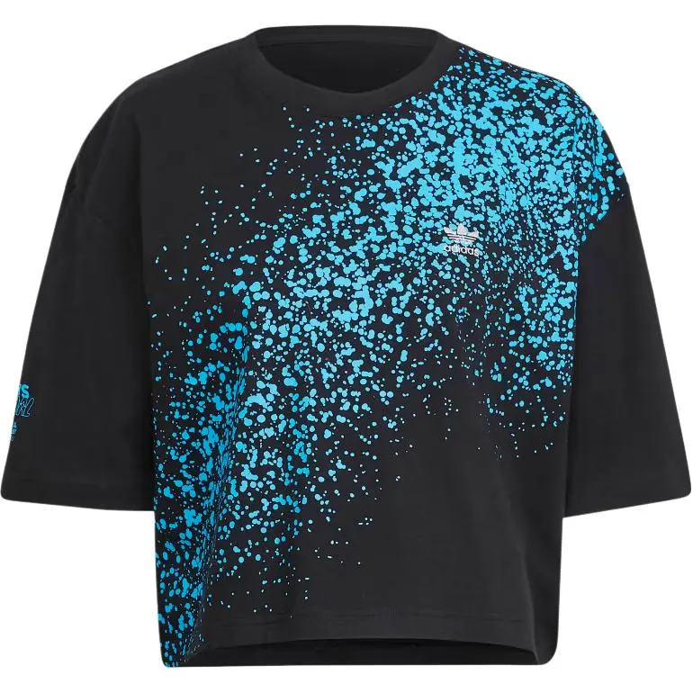 Adidas T-Shirts Women's Black Crew Neck Moderate