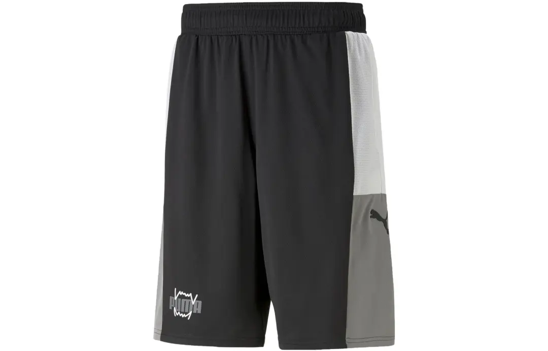 PUMA Sports Shorts Men's Black Gray Color Moderate