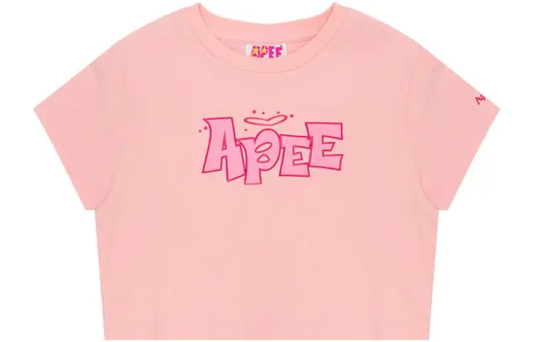A BATHING APE Crop Tops Women's Crew Neck Moderate