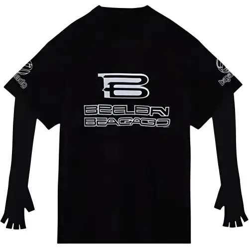 Balenciaga Uv Sleeves T Shirt 'Washed Black/White'