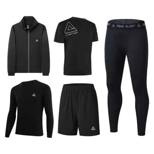 Sports quick dry complex set, shorts for training, trousers, long-sleeve, jacket for gym for men and women, tight, with short sleeve