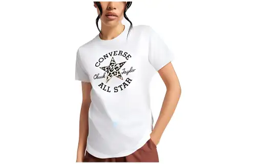 Converse T Shirts Women's White Crew Neck Moderate Other