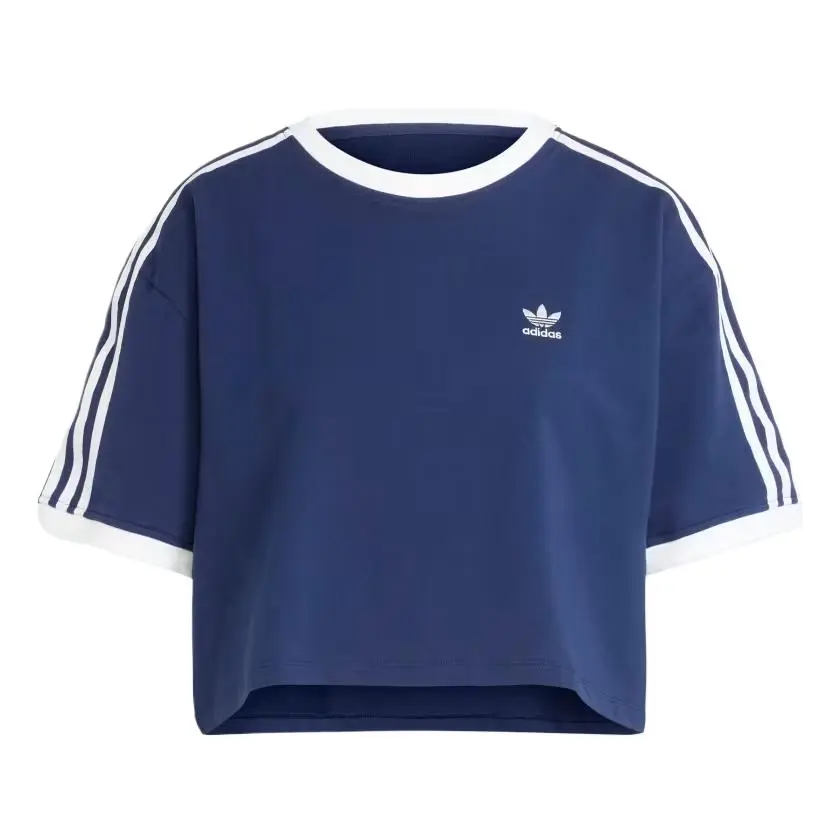 Adidas Originals Drop Shoulder Sleeve T Shirt Women's Midnight Indigo