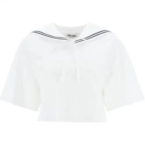MIU MIU SS23 Crop Top Women's White