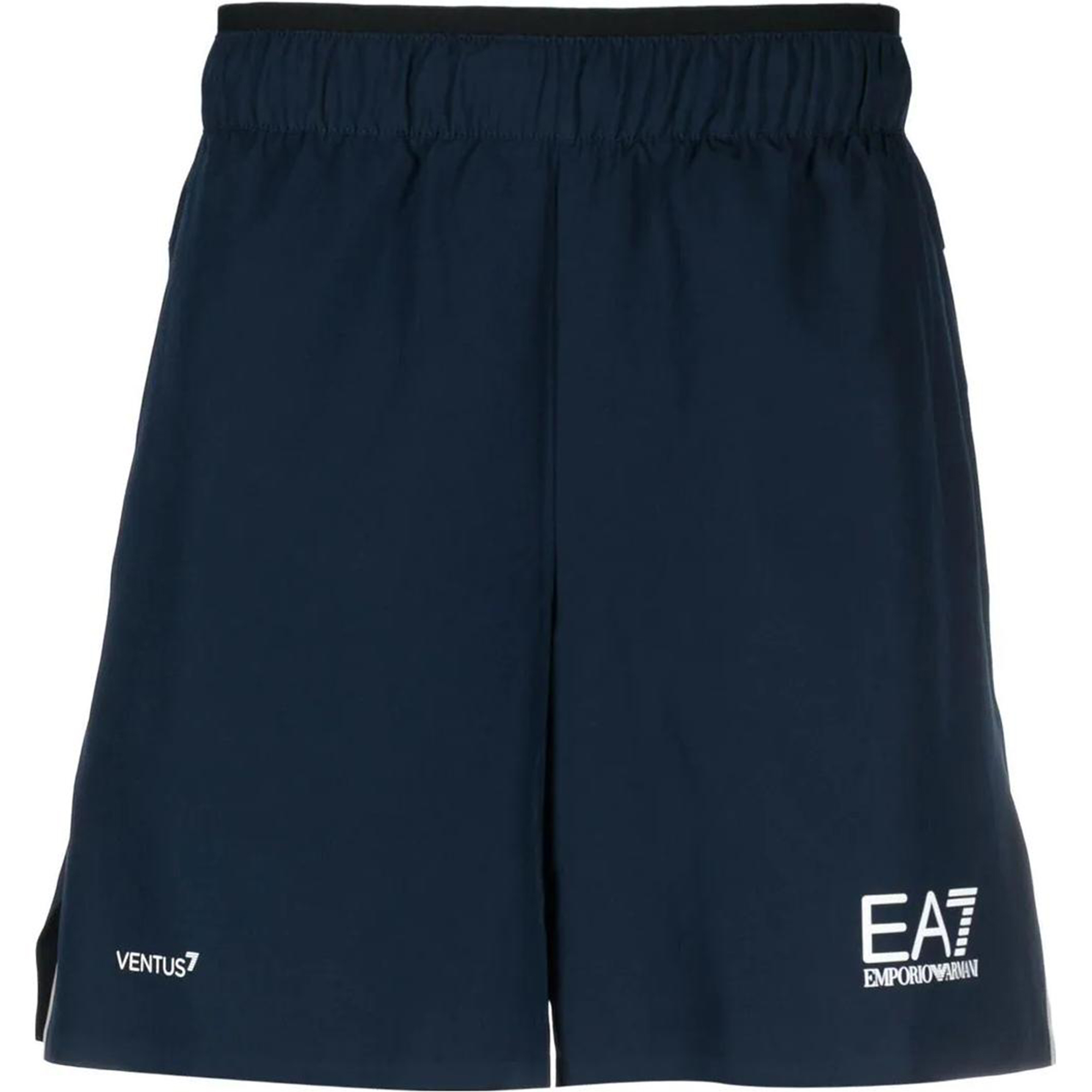 EMPORIO ARMANI EA7 SS23 Men’s Logo Print Straight-Leg Sport Shorts