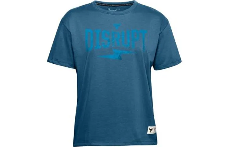 Under Armour T-Shirts Women's Blue Crew Neck Moderate Straight Fit