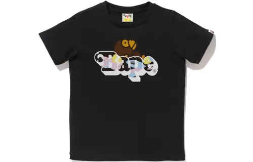A BATHING APE Bape T Shirts Women's Crew Neck Moderate Straight Fit