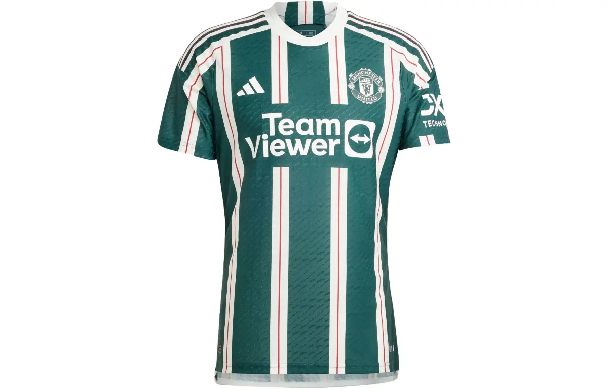 Adidas Manchester United Soccer Jersey Player Edition Men's Night Sky Green