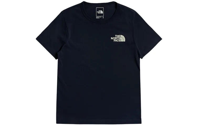 THE NORTH FACE T-Shirts Women's Blue Crew Neck Moderate Straight Fit