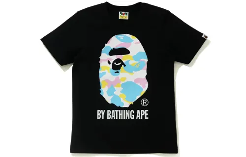 A BATHING APE Head Series T Shirts Women's Crew Neck Moderate Straight Fit