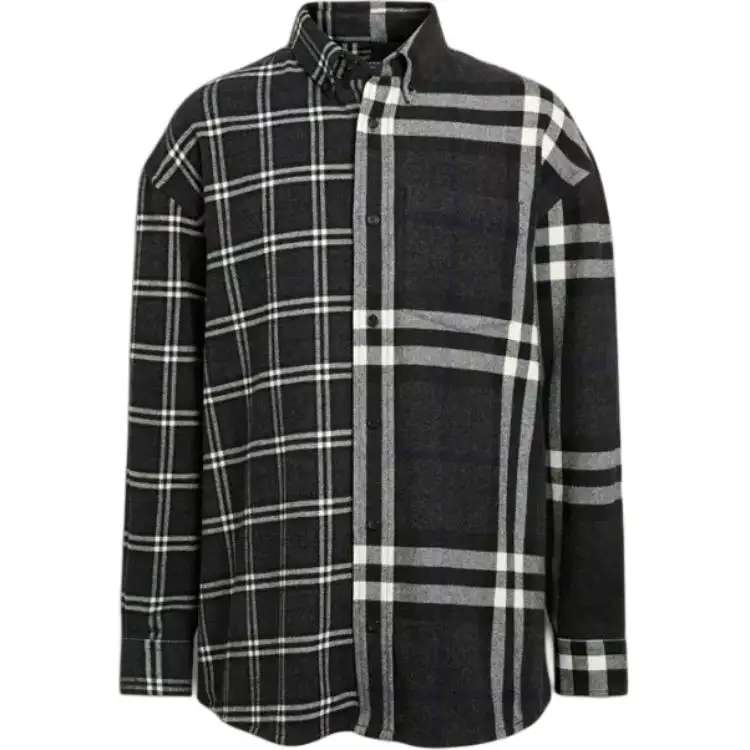 Burberry Shirts Men's Charcoal Turndown Pointed Collar Moderate