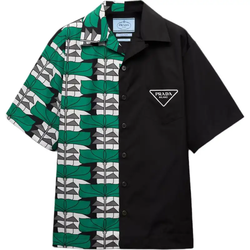 PRADA Shirts Men's Multicolor Lapel Moderate Other