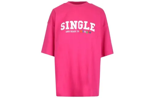 Vetements T Shirts Women's Pink Crew Neck Moderate