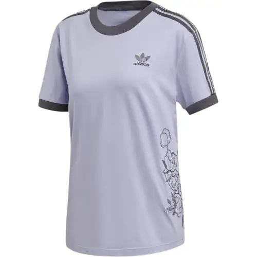 Adidas Originals Drop Shoulder Sleeve T Shirt Women's Purple