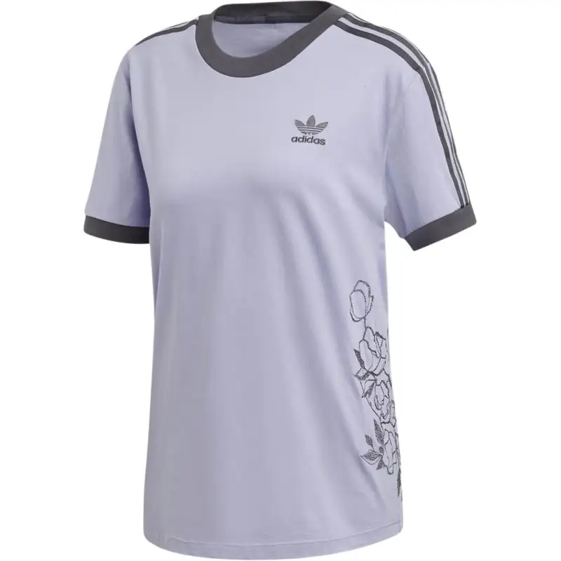 Adidas Originals Drop Shoulder Sleeve T Shirt Women's Purple