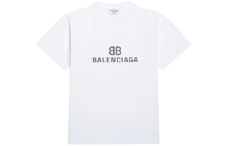Balenciaga Women'ss Bb Pixel Medium Fit T shirt White