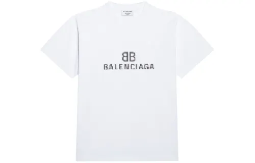 Balenciaga Women'ss Bb Pixel Medium Fit T shirt White