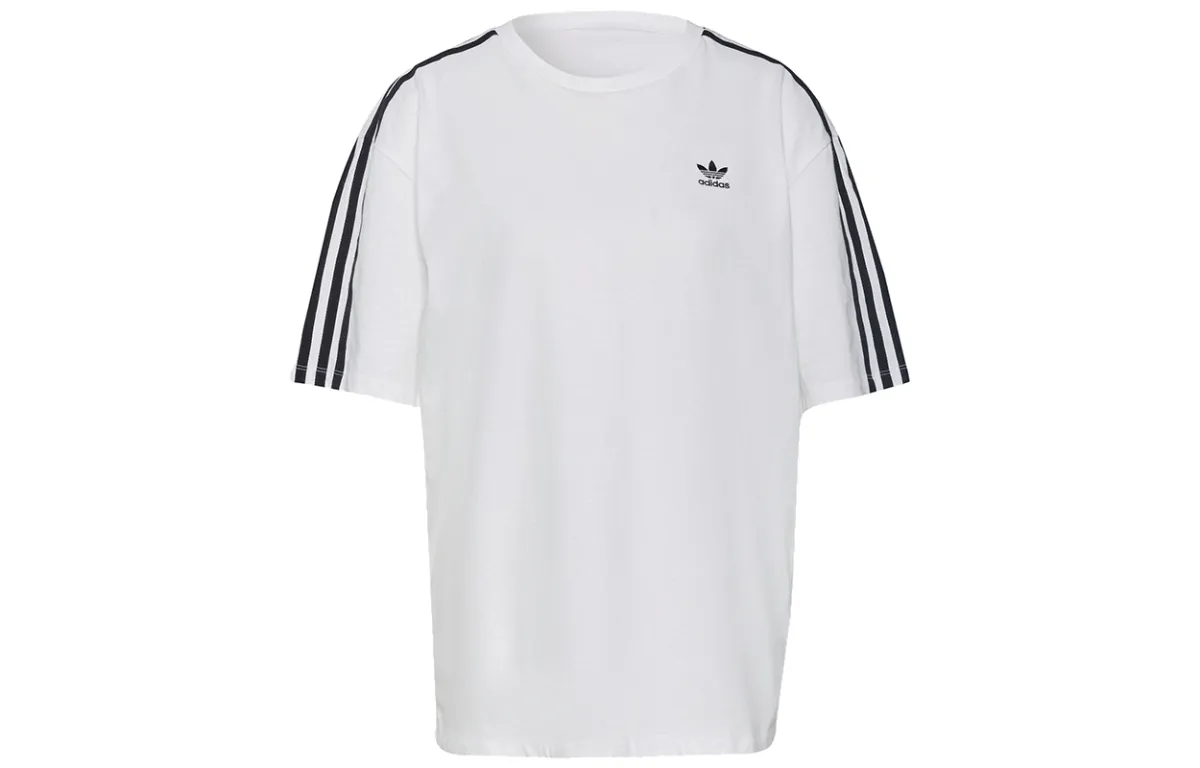 Adidas Originals Drop Shoulder Sleeve T Shirt Women's White