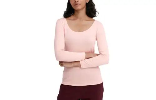 UNIQLO T Shirts Women's Cherry Blossom Pink Crew Neck Moderate Straight Fit