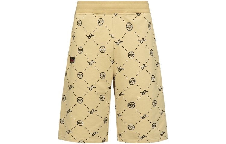 EVISU Sports Shorts Men’s Apricot All Over Print Moderate