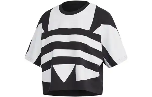 Adidas Originals Large T Shirts Women's Black Crew Neck Moderate Straight Fit
