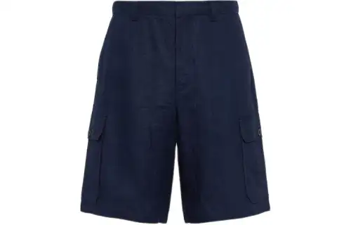 PRADA Logo Patch Cargo Shorts