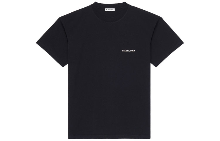 Женская футболка Balenciaga Logo T (черная) — фото 1