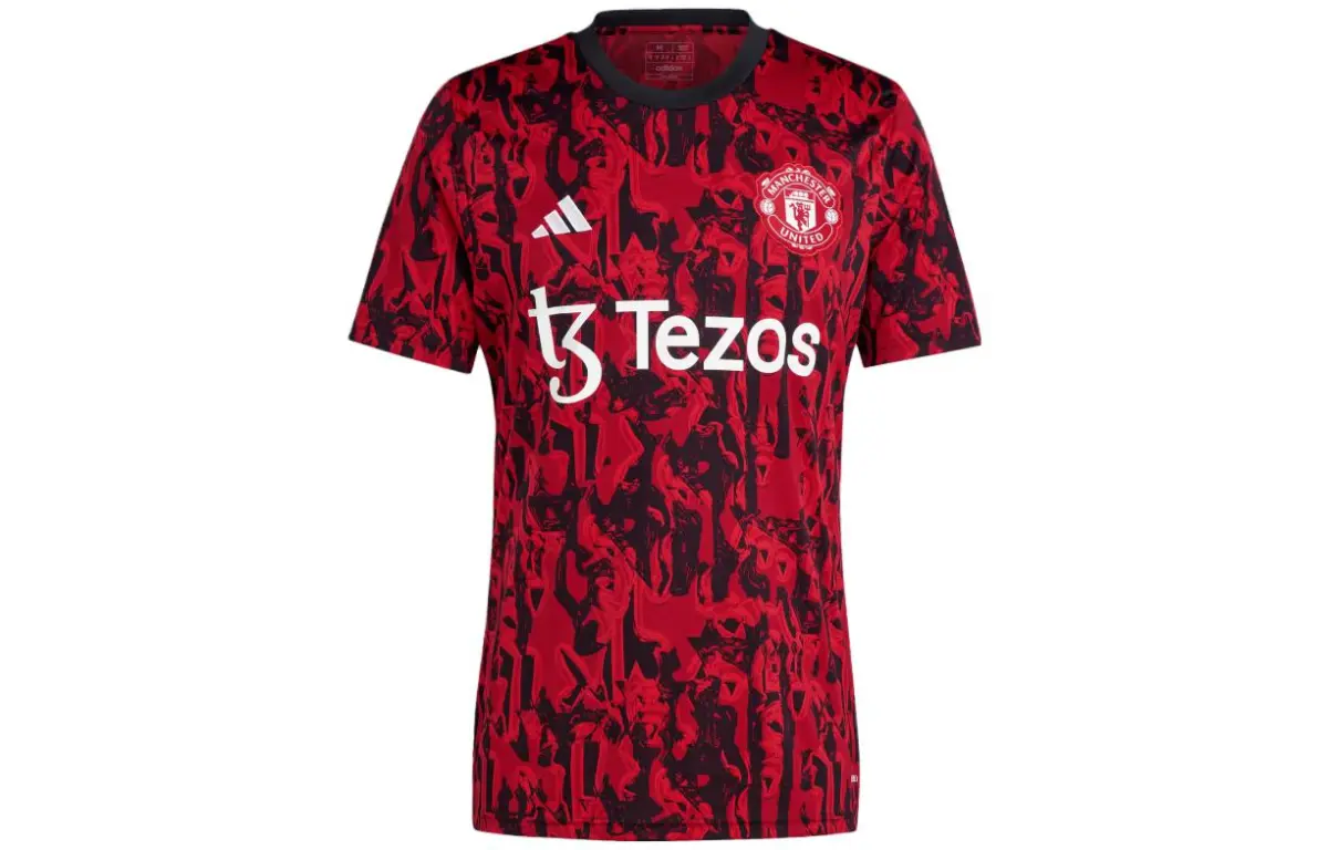 Adidas Manchester United Soccer Jerseys Men's Red Black Moderate