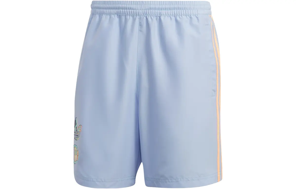 Adidas Originals Sports Shorts Men's Light Pink Blue Moderate