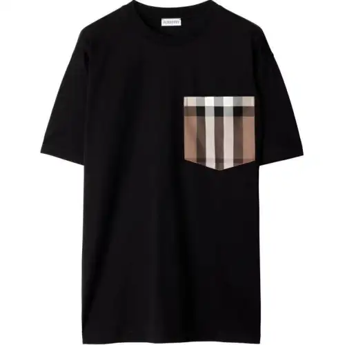 Burberry T Shirts Women's Black Crew Neck Moderate