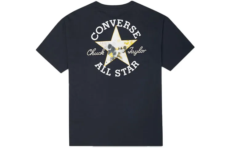 Converse Drop Shoulder Sleeve T Shirt Women's Black
