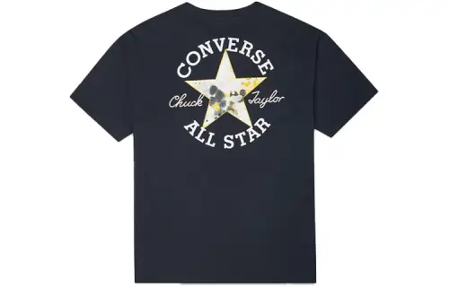 Converse Drop Shoulder Sleeve T Shirt Women's Black