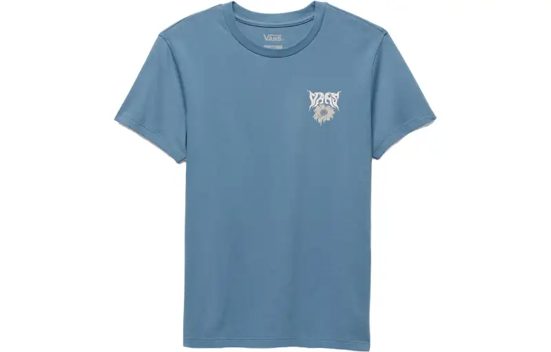 Vans T Shirts Women's Blue Crew Neck Moderate Straight Fit