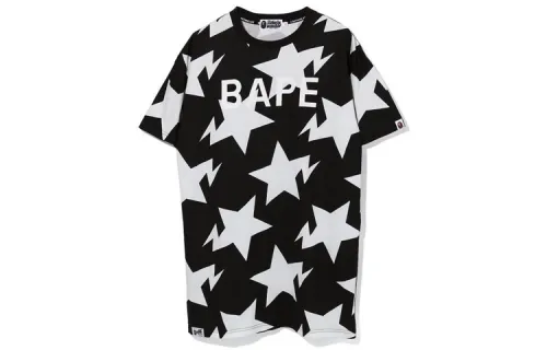A BATHING APE T Shirts Women's Crew Neck Moderate Straight Fit