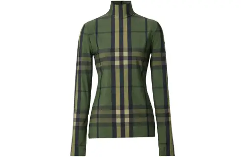 Burberry T Shirts Women's Green Turtleneck Moderate