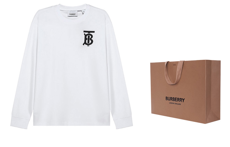 Женская футболка Burberry (белый) — фото 6