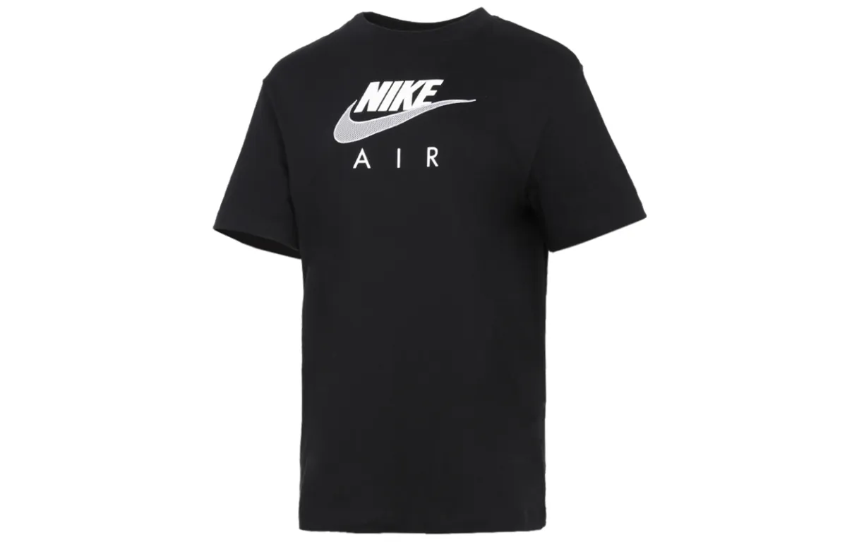Nike T-Shirts Women's Black Crew Neck Moderate Straight Fit