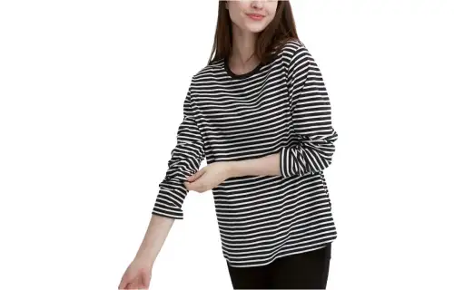 UNIQLO Drop Shoulder Sleeve T Shirt Women's Black