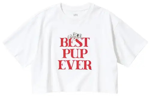 UNIQLO Crop Tops Women's White Crew Neck Moderate