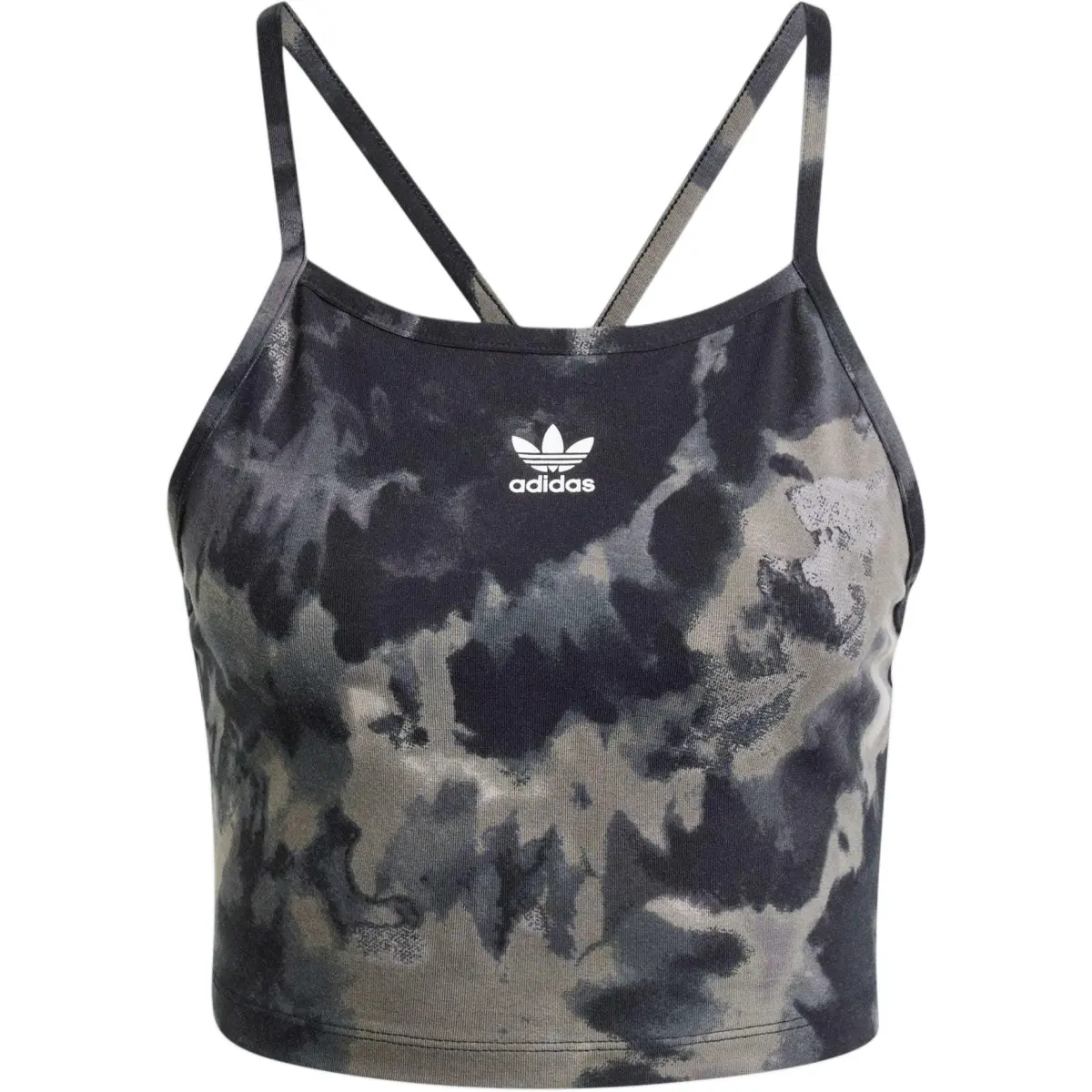 Adidas Trefoil-logo Tie-dye Crop Top
