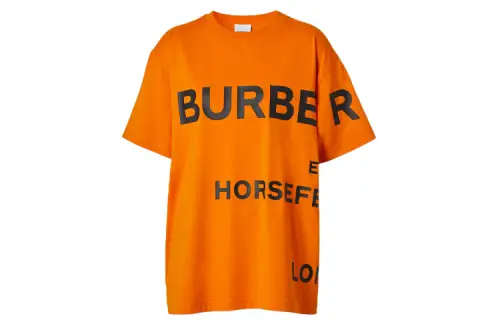 Burberry Drop Shoulder Sleeve T Shirt Women's Orange