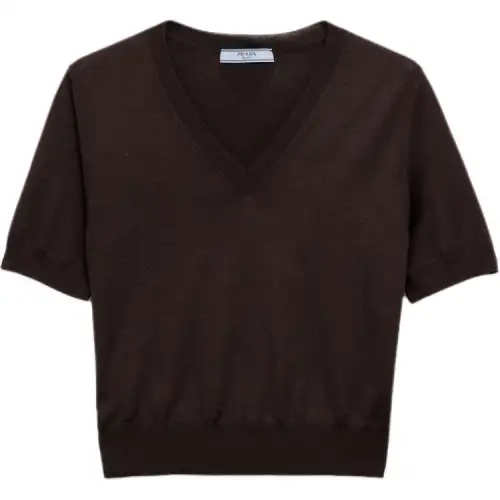 PRADA V Neck Knitted Top