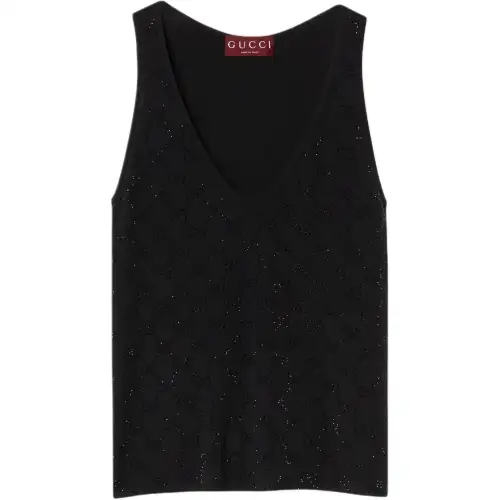 GUCCI Gg Embroidered Tank Top