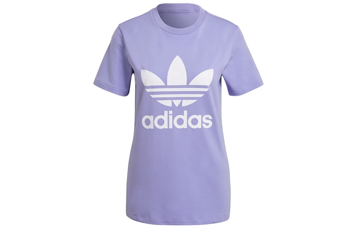 Adidas Originals Set in Sleeve T Shirt Women's Purple