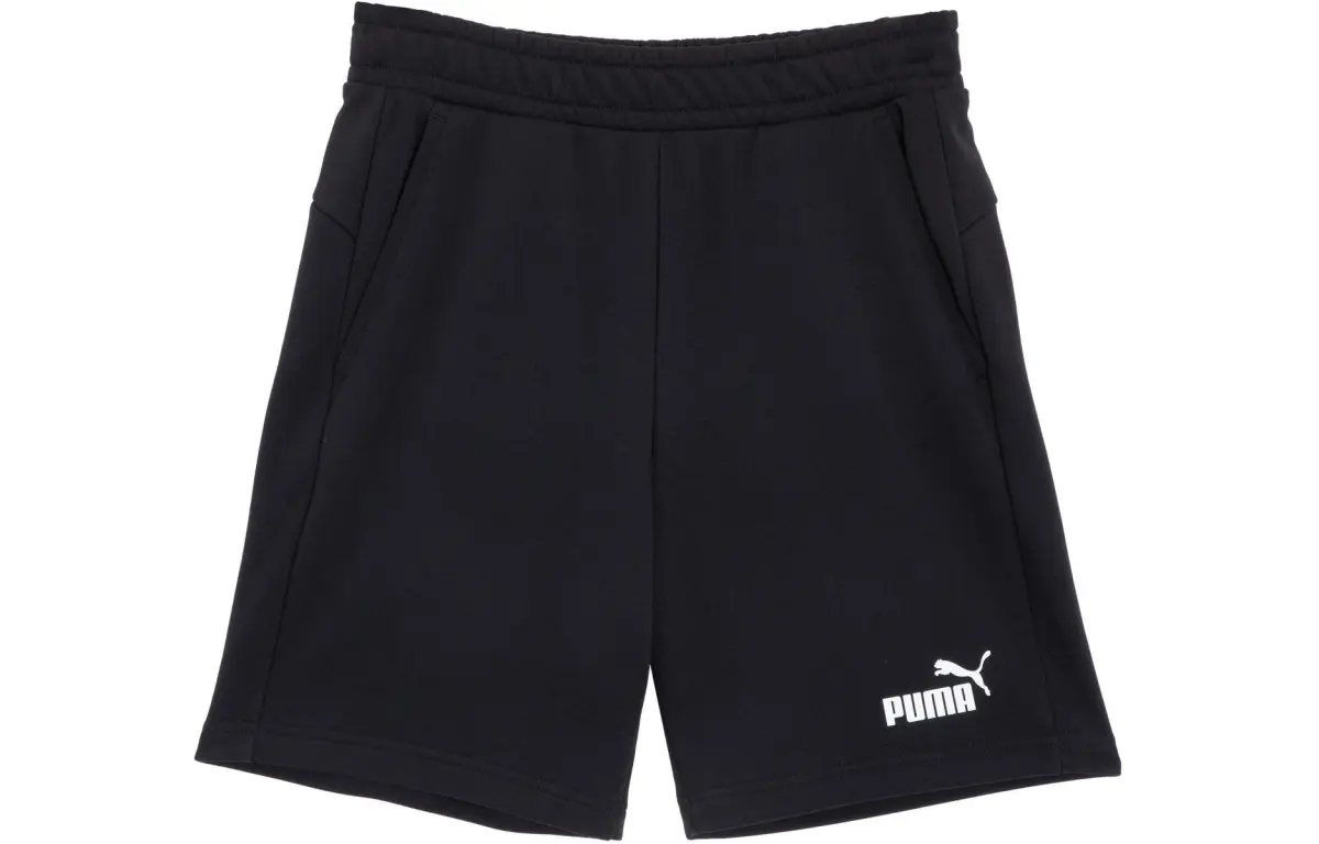 PUMA ESS Casual Shorts Men's Black Moderate Straight Fit Pants