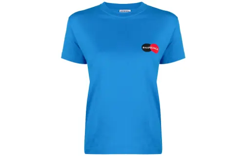 Balenciaga T Shirts Women's Blue Crew Neck Moderate