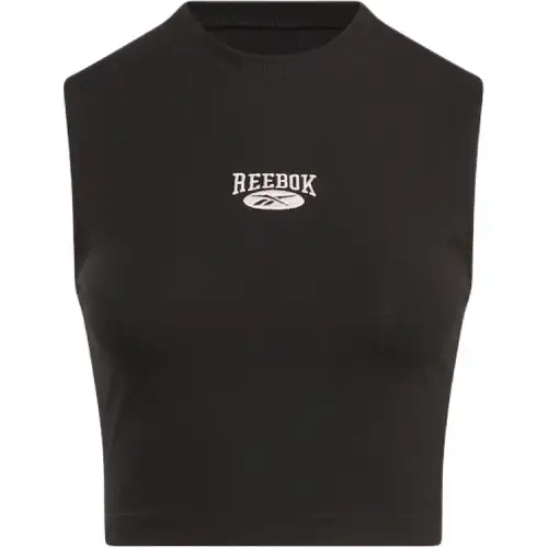 Reebok Tank Tops Women's Black Crew Neck Moderate Other