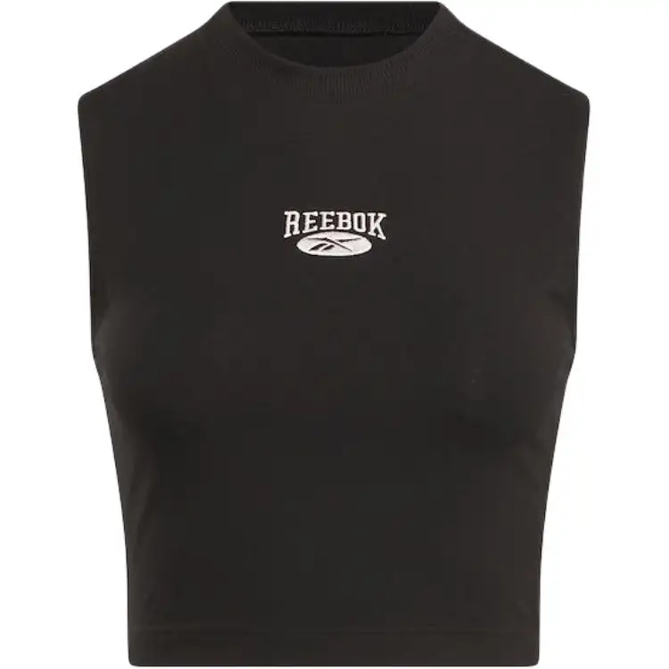 Reebok Tank Tops Women's Black Crew Neck Moderate Other