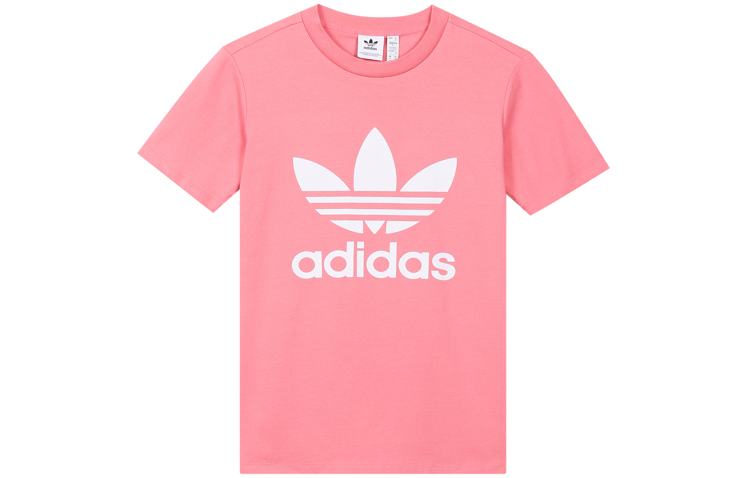 Женская футболка adidas originals Trefoil Tee (розовая) — фото 1